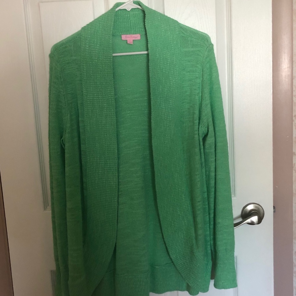 Lilly Pulitzer lime green cardigan